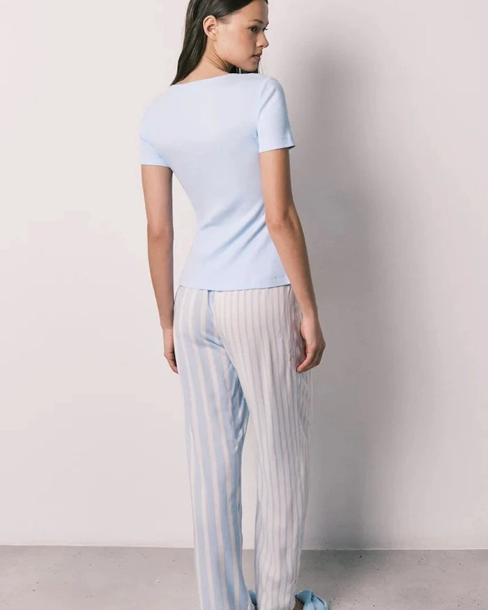women'secret pamuklu elastanlı iki parçalı kadın pijama takımı