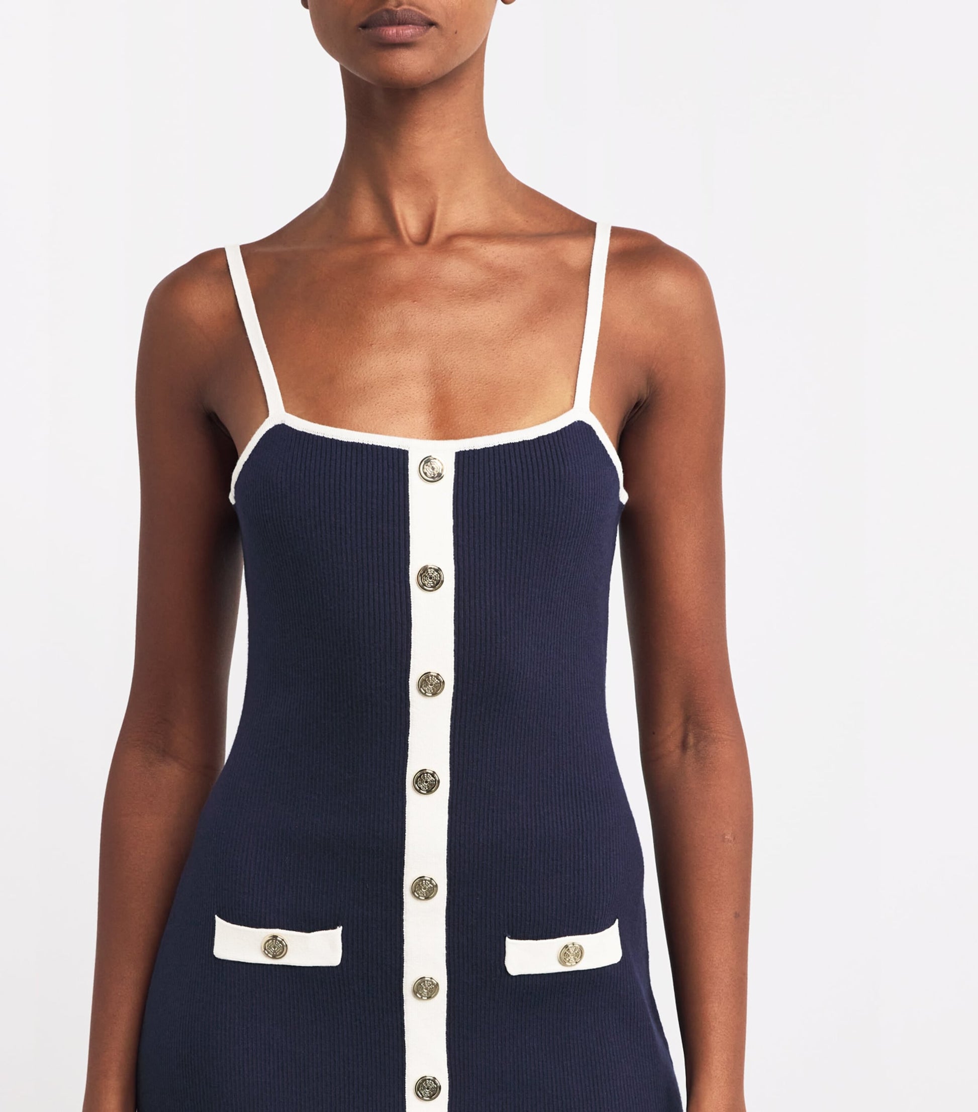 Blue Knitted Mini Dress