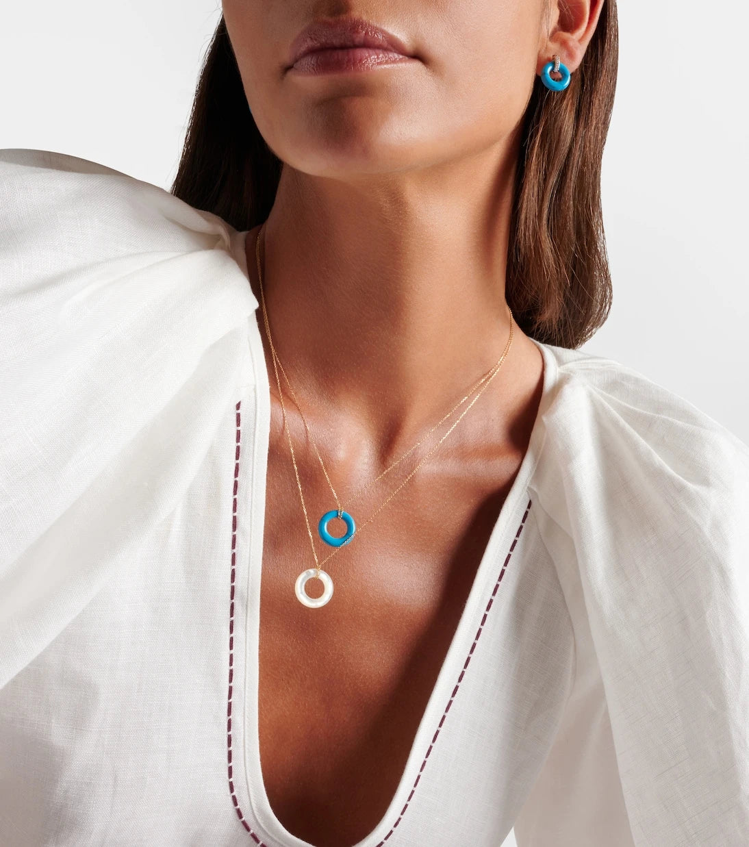 Mateo - 14kt gold pendant necklace with turquoise
