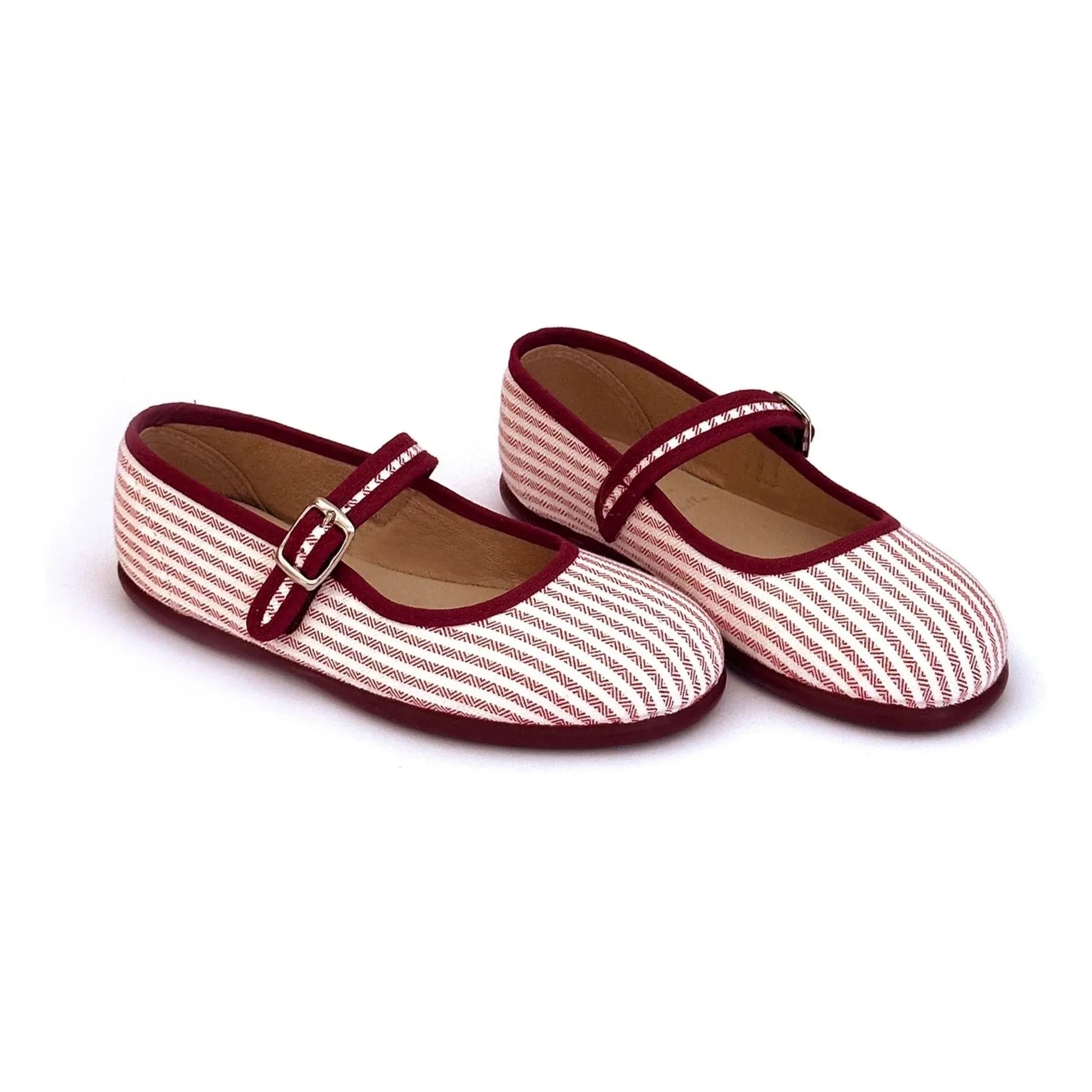 Hermosilla - Ballerinas Aras Stripes | Burgundy