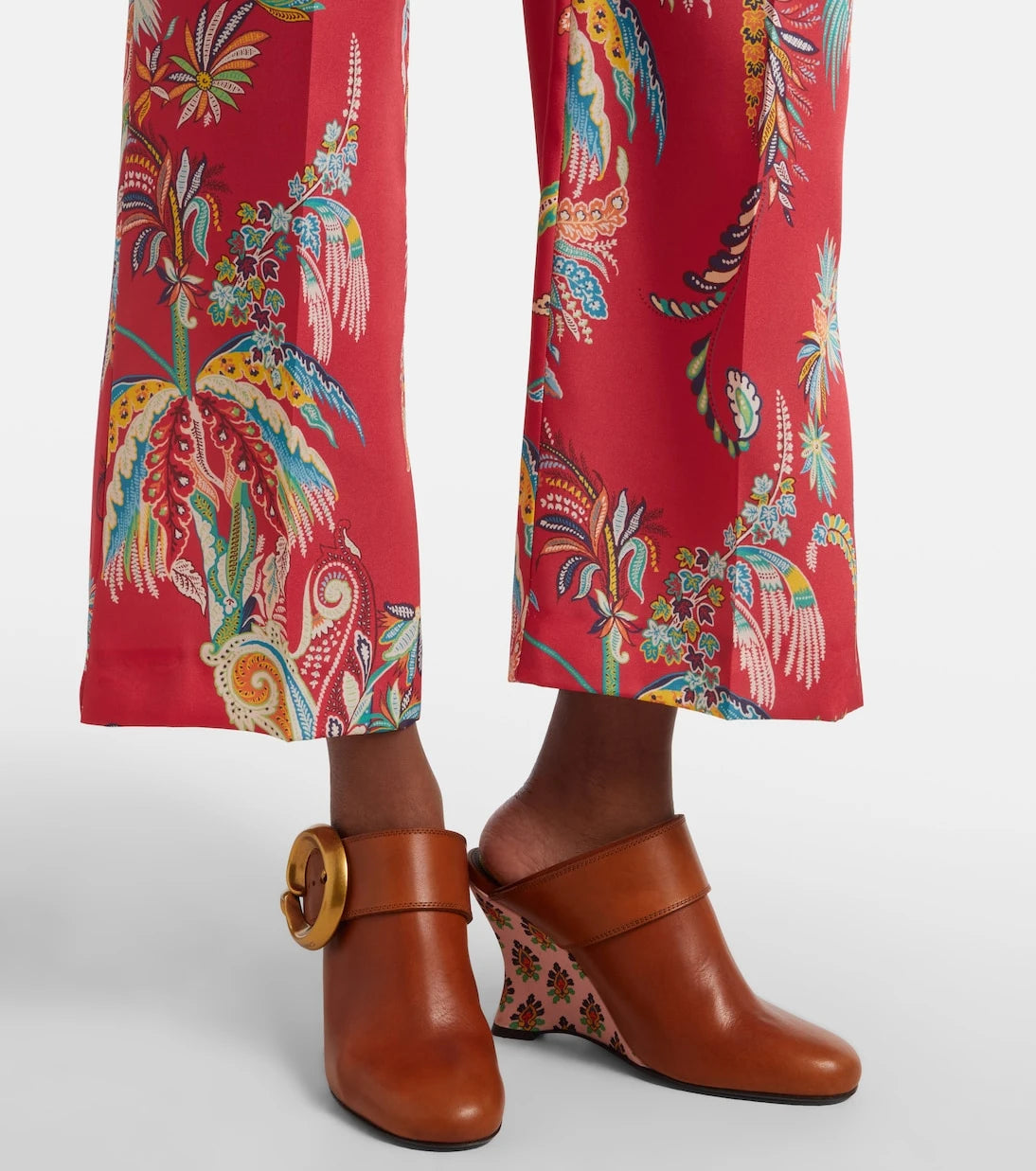 Etro - Printed twill straight pants