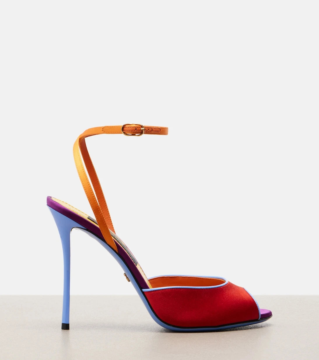 Dolce&Gabbana - Keira satin slingback sandals