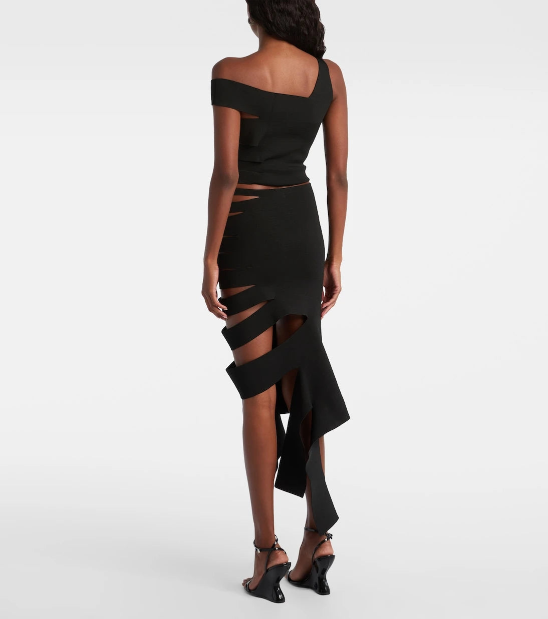 Mugler - Cut-out midi skirt