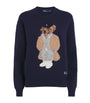 Wool-Cashmere Polo Bear Sweater