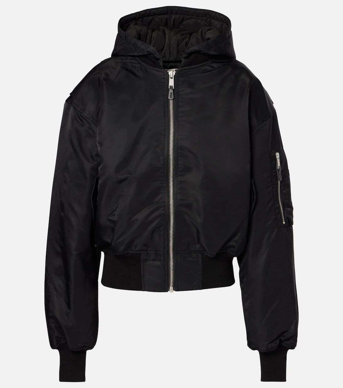 Entire Studios - Broad hooded satin bomber jacket