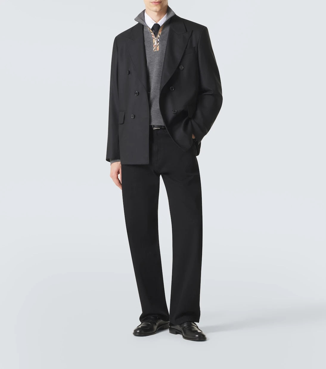 Burberry - Wool half-zip sweater