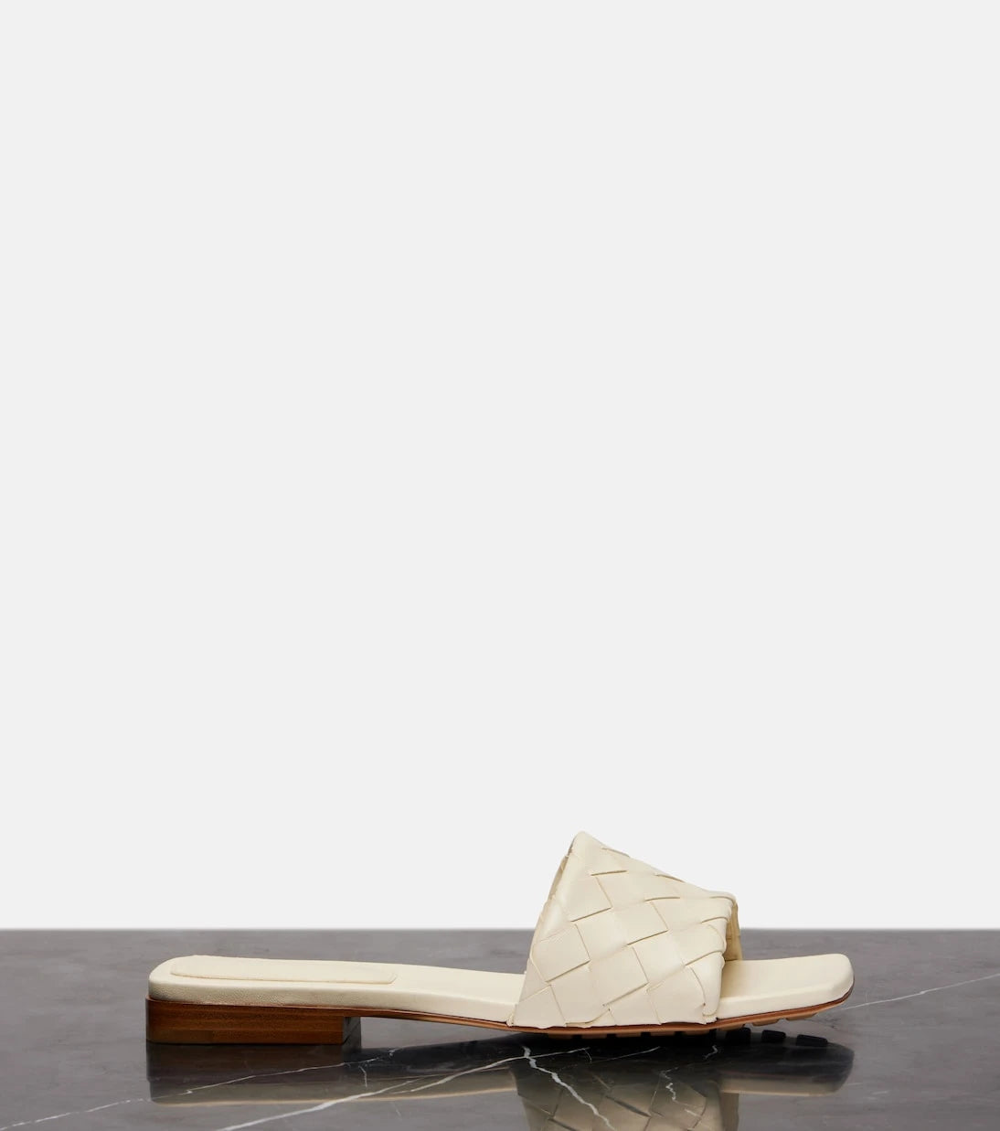 Bottega Veneta - Parco Intrecciato leather slides