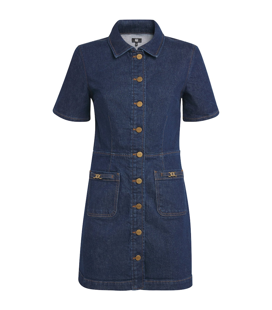 PAIGE Blue Denim Clementine Mini Dress