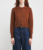 Brown Cashmere Shrunken Cardigan