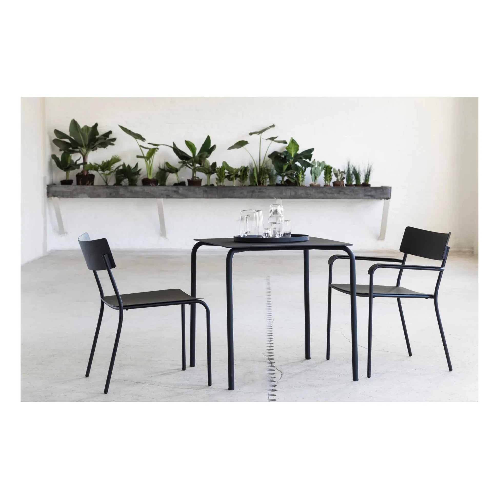Serax - August Outdoor Chair with Armrests | Black
