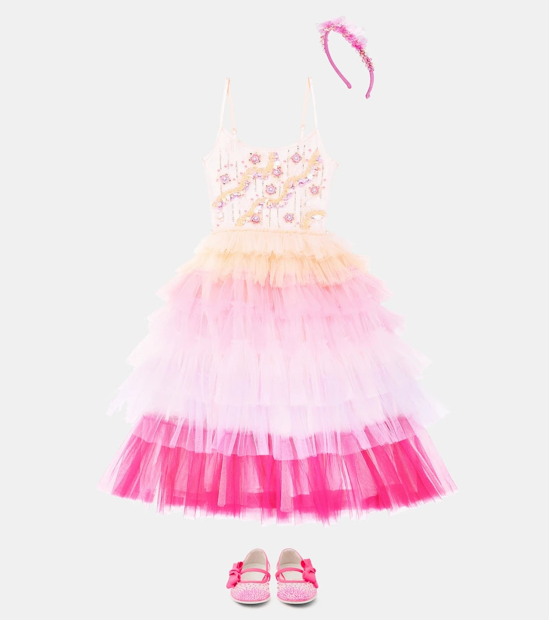 Tutu Du Monde - Portrait embellished tulle dress