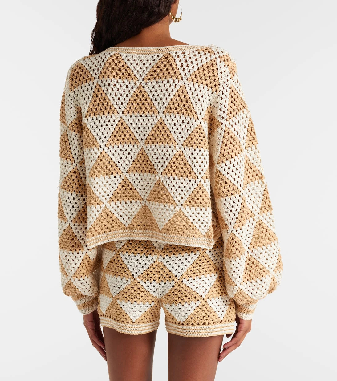 Anna Kosturova - Maija crochet cropped cotton cardigan