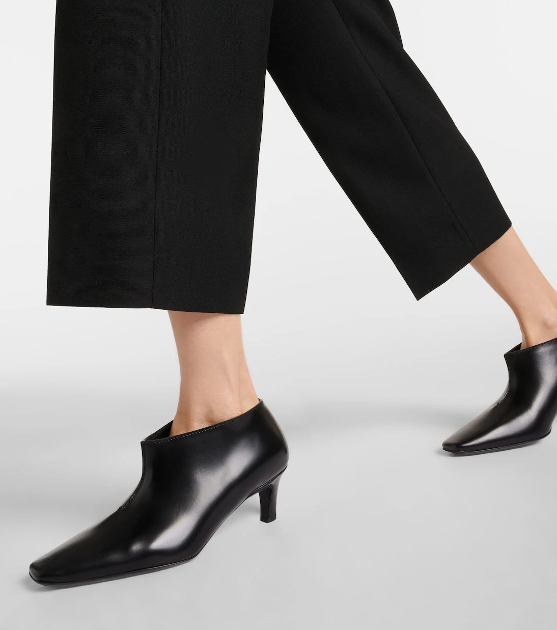 Toteme - Wide Shaft leather ankle boots