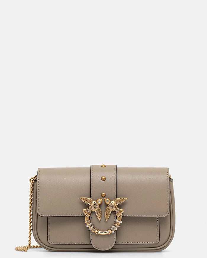 Pinko чанта crossbody дамска от кожа