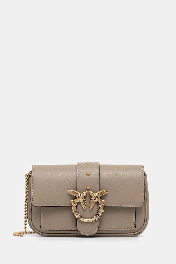Pinko чанта crossbody дамска от кожа