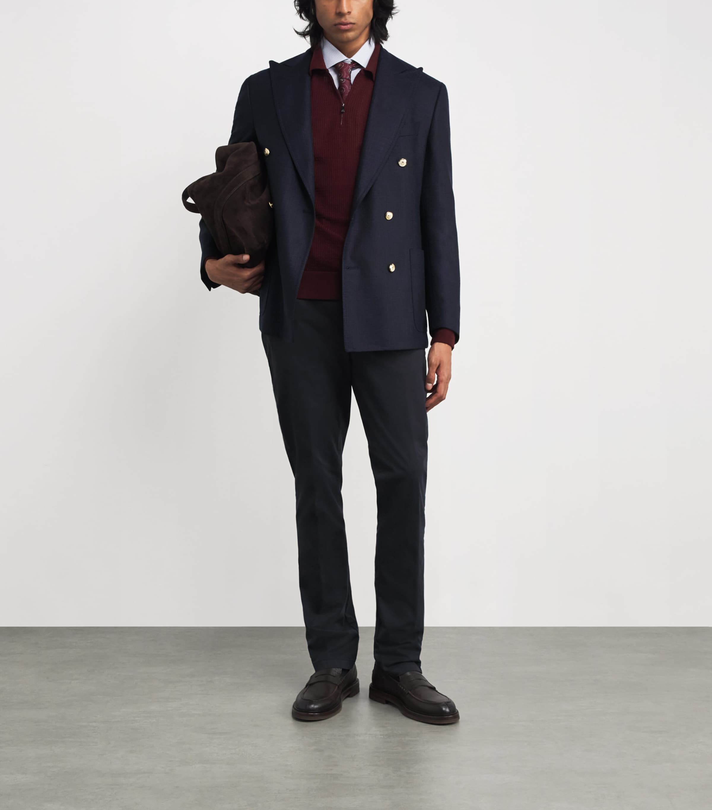 Virgin Wool Double-Breasted Blazer