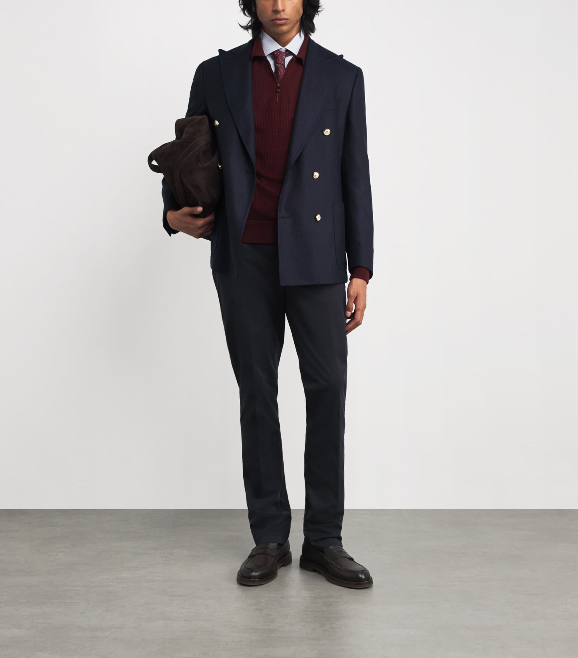 Virgin Wool Double-Breasted Blazer