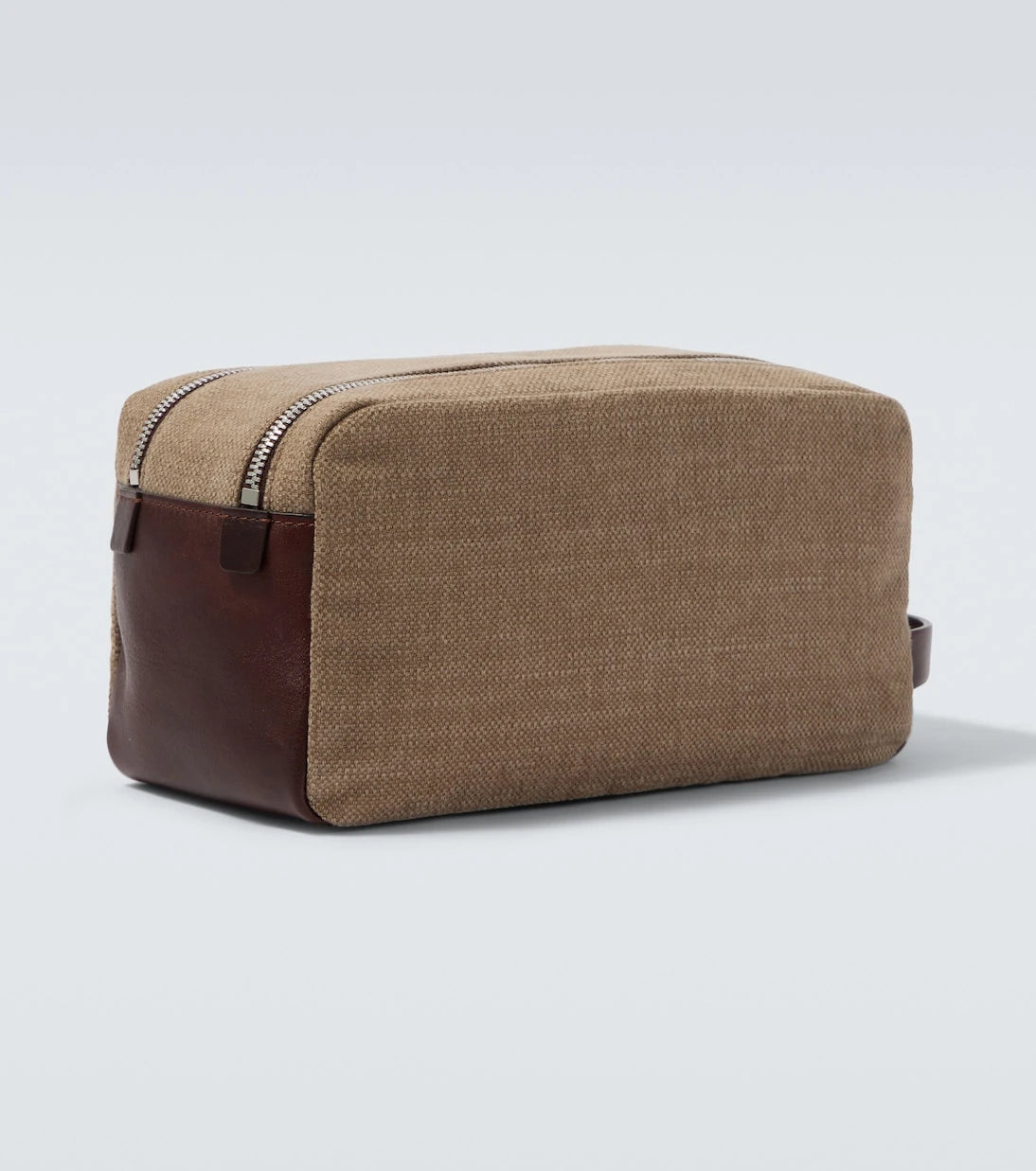 Brunello Cucinelli - Leather-trimmed toiletry bag