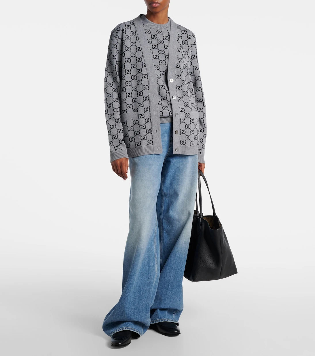 Gucci - GG reversible wool-blend top