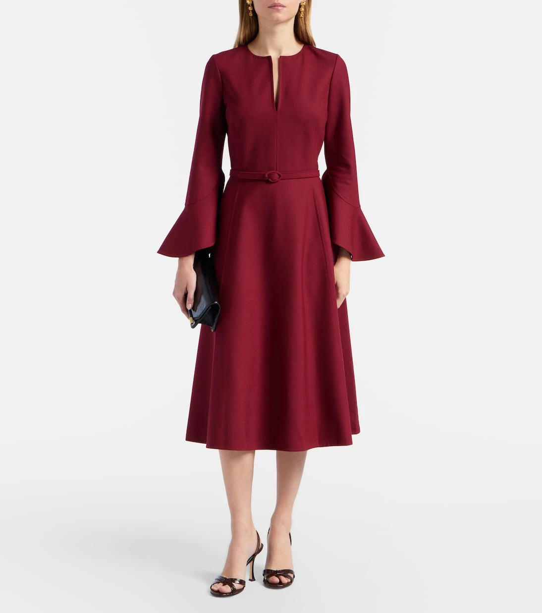 Oscar de la Renta - Wool-blend midi dress