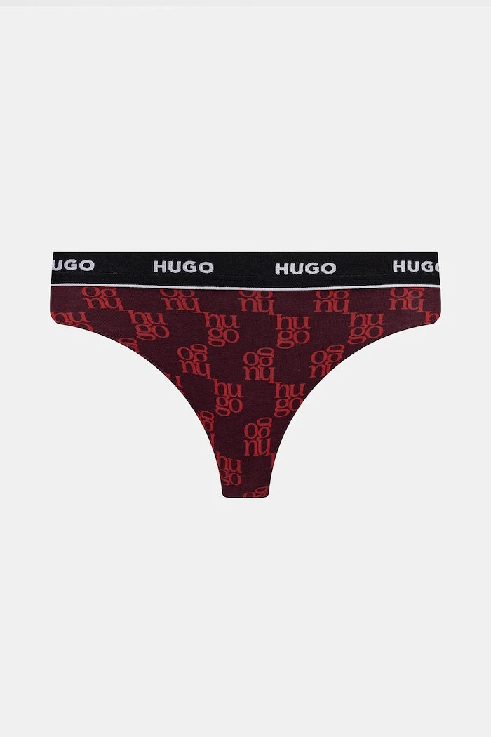 HUGO Kadın Pamuk Elastan Triplet Thong Design 3'lü