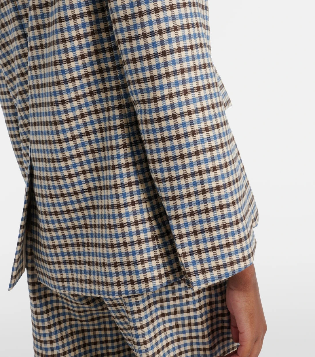 'S Max Mara - Nadia checked wool and cotton blazer
