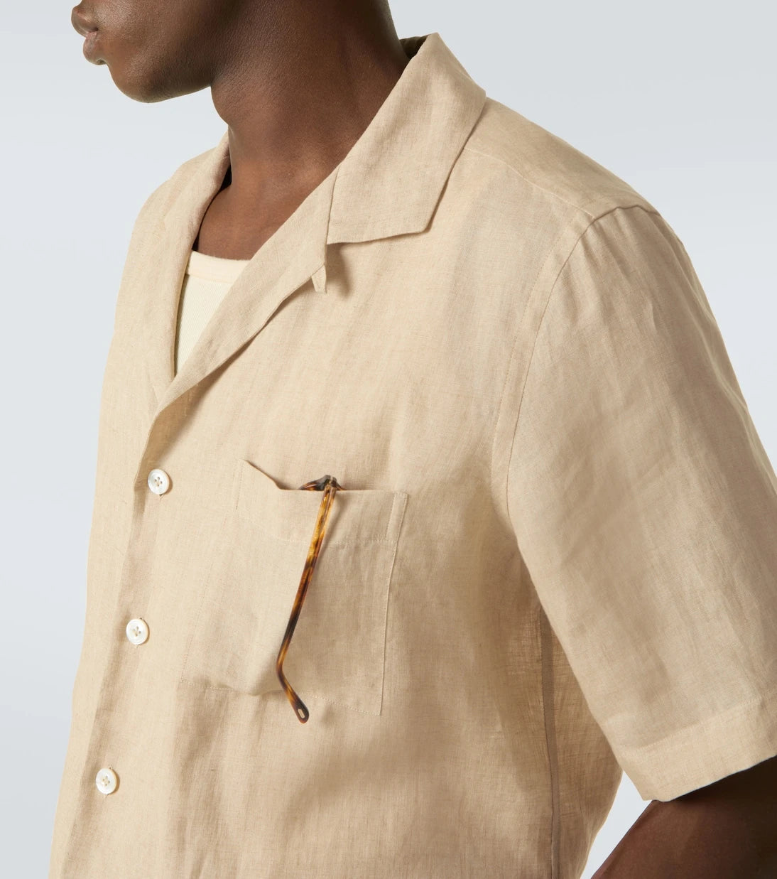 Lardini - Linen bowling shirt