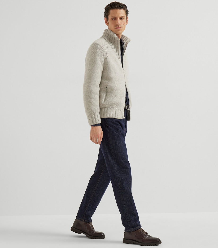 Brunello Cucinelli Beige Cashmere Down-Filled Jacket
