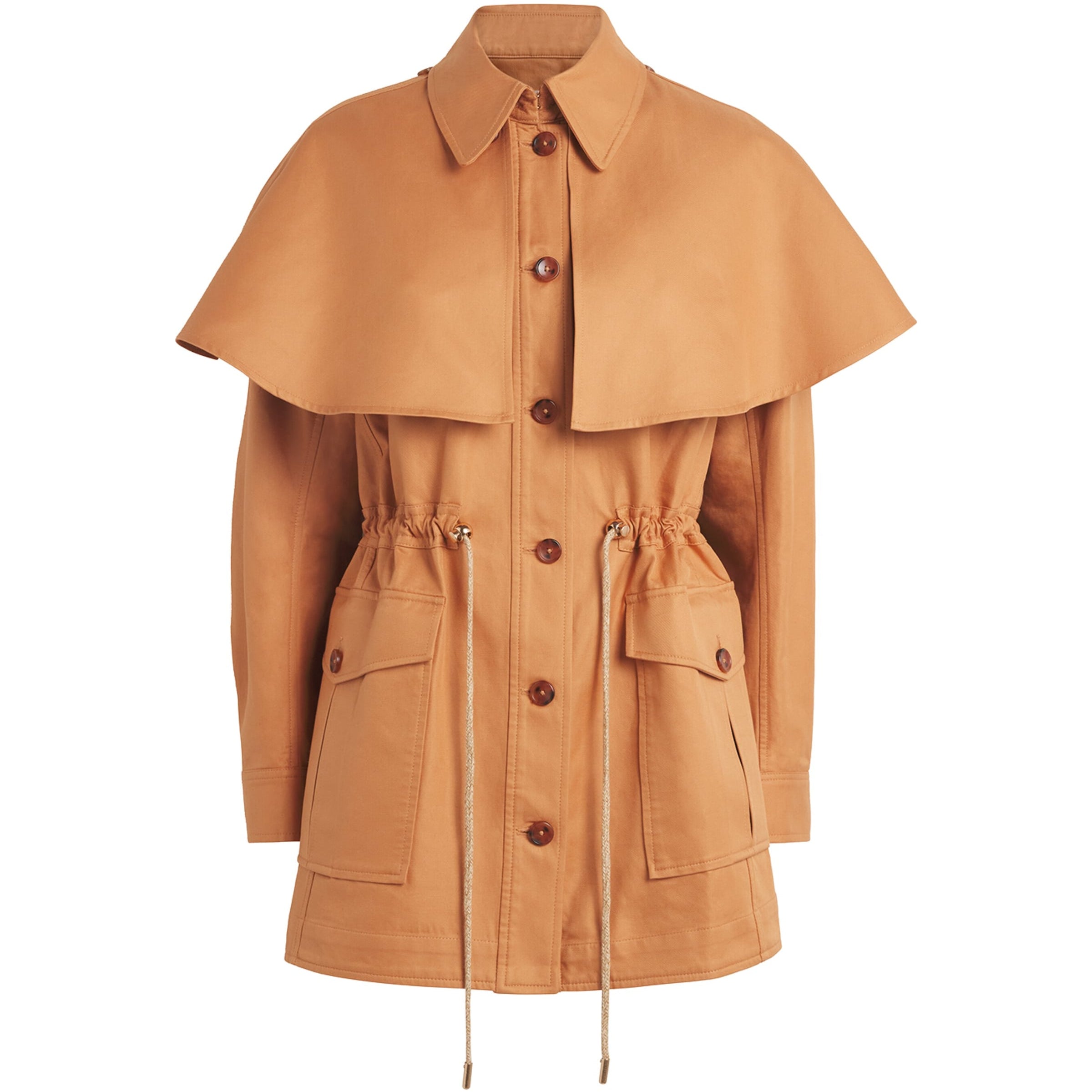 Cotton Cape-Overlay Devon Coat