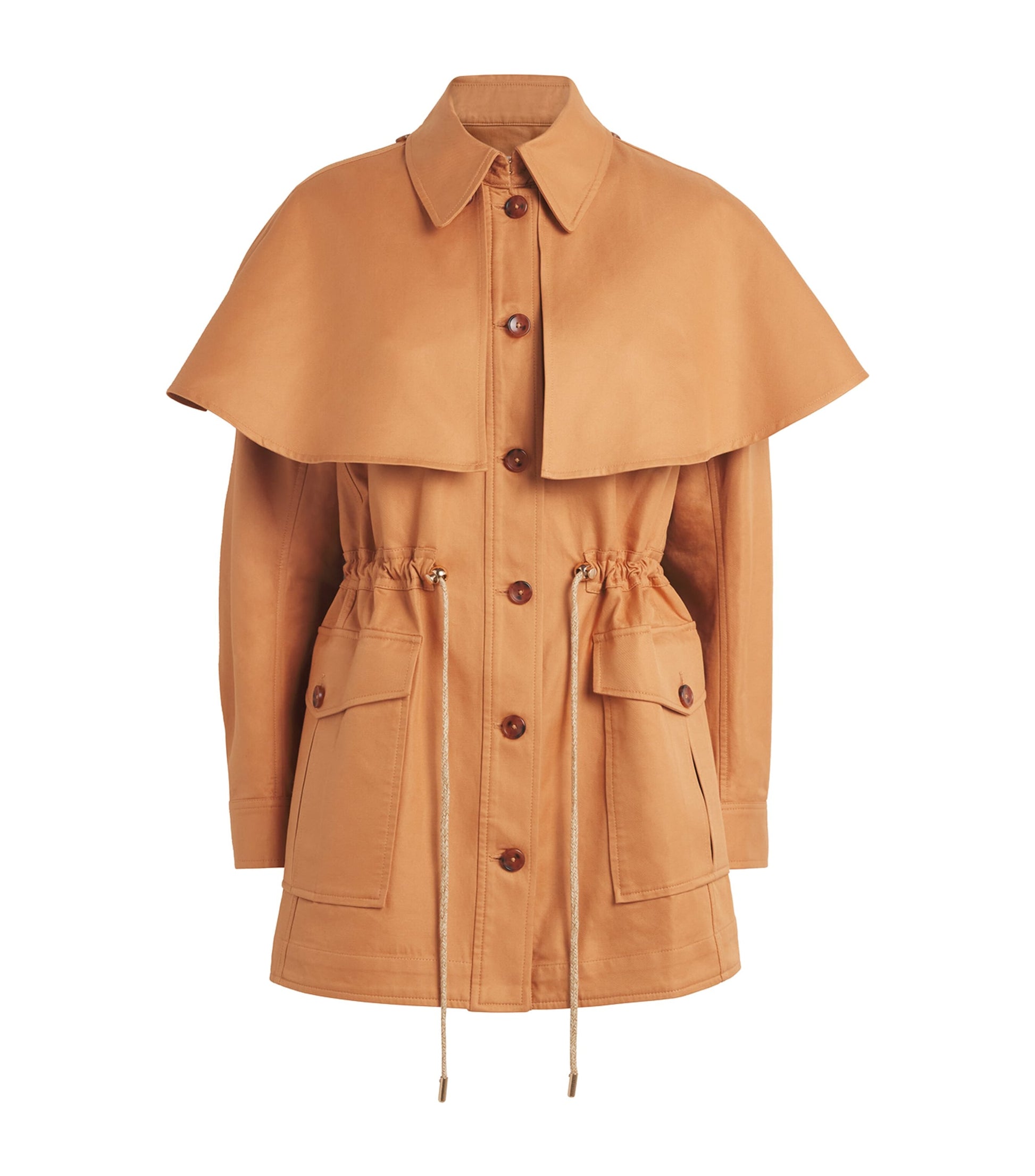 Cotton Cape-Overlay Devon Coat