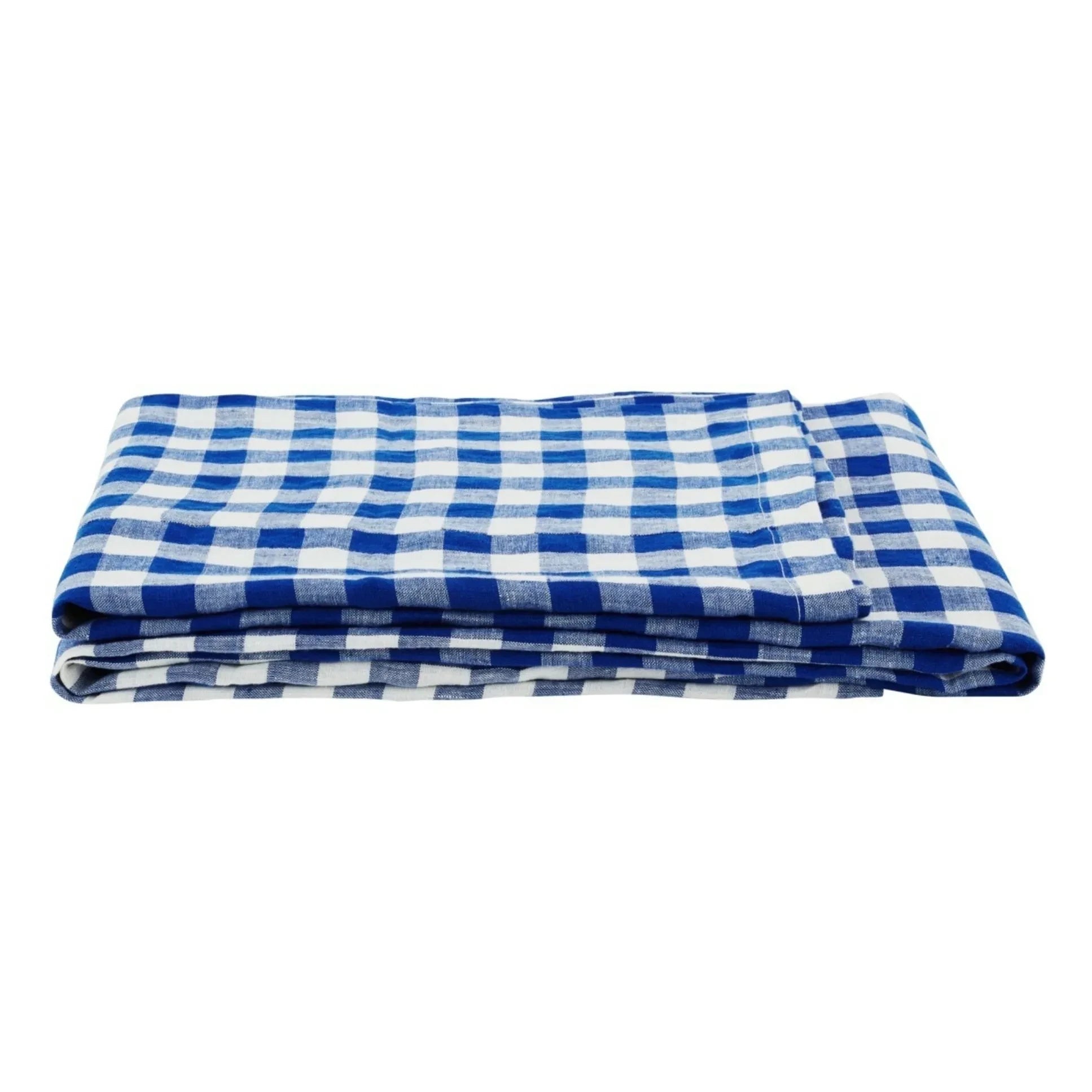 Gabrielle Paris - Vichy washed linen tablecloth | Blue