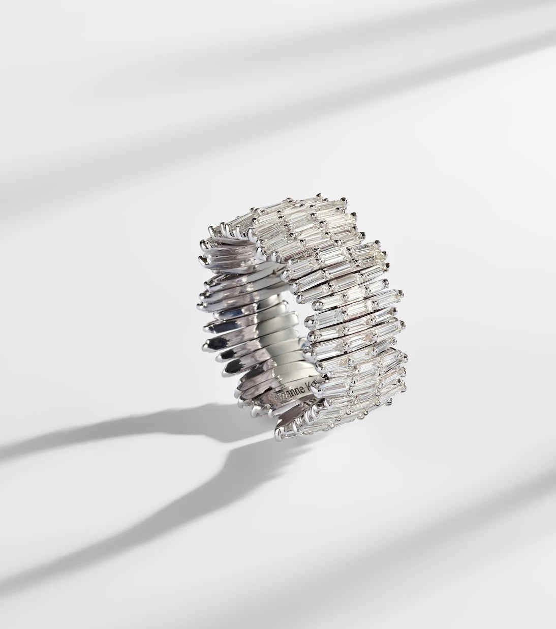 Suzanne Kalan - Classic Milli 18kt white gold ring with diamonds