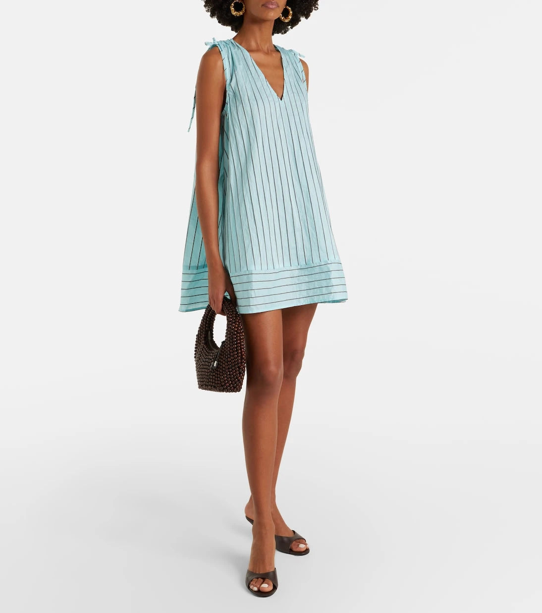 Staud - Elena cotton-blend minidress