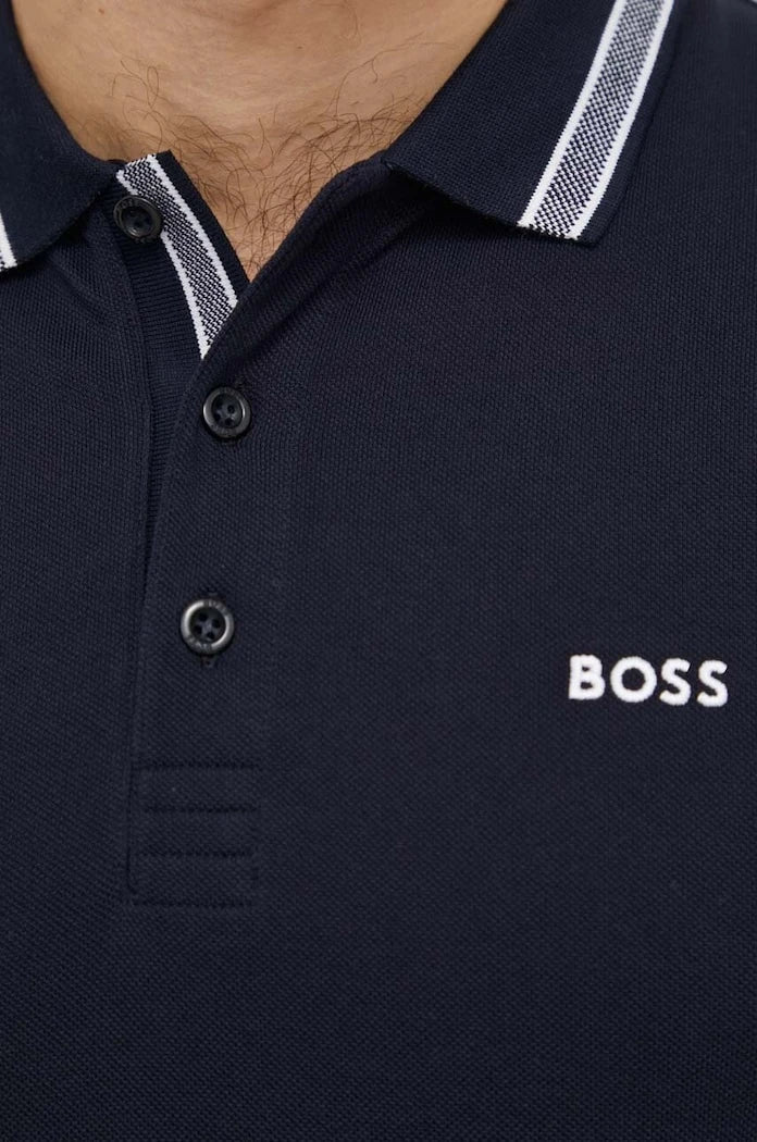 BOSS Green Pamuklu Yakalı Erkek Tişört Paddy