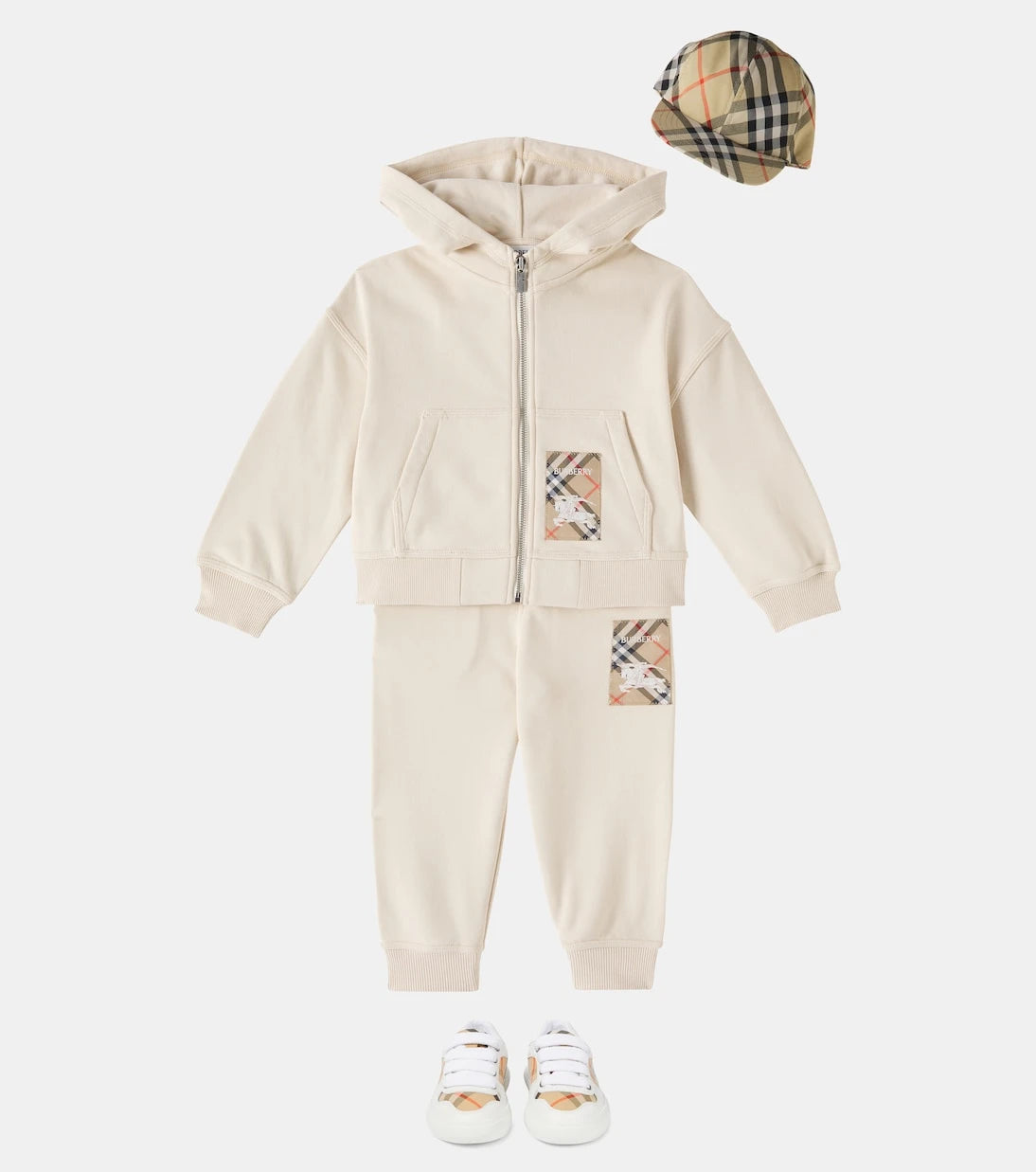 Burberry Kids - قبعة بيسبول كاروهات بربري