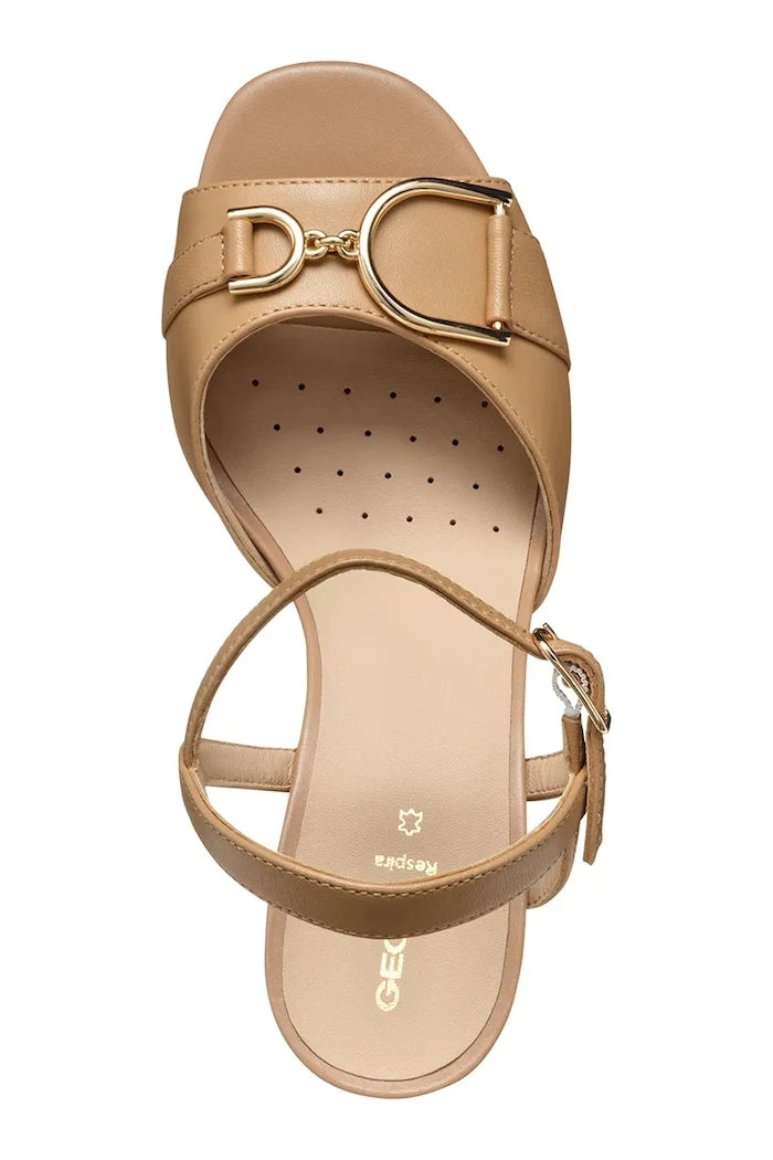 Geox D NEW ERAKLIA 80 A Deri Sandaletler