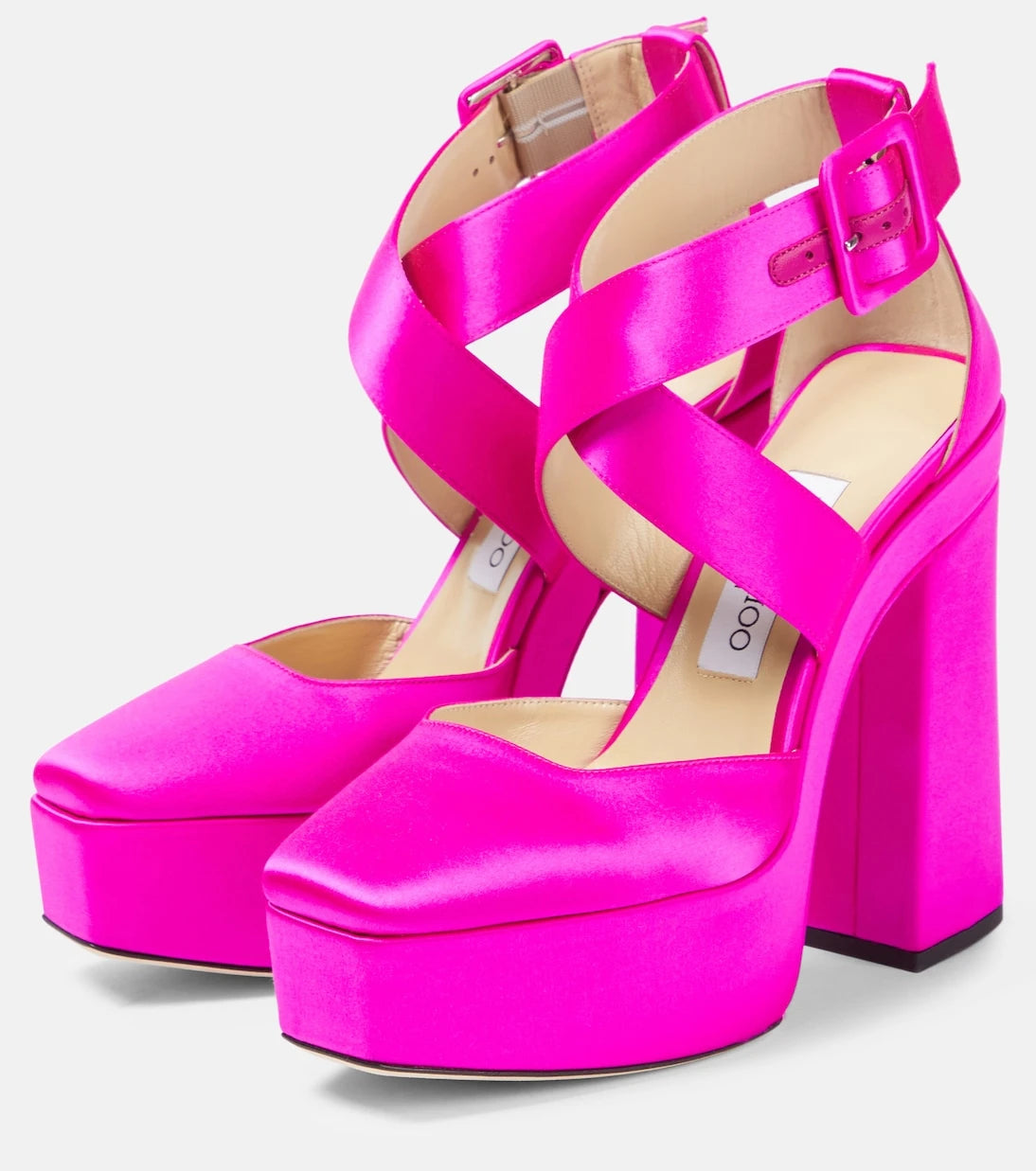 Jimmy Choo - Gaia satin platform pumps