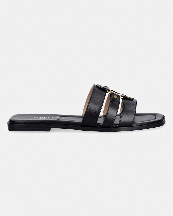 Twinset Deri Terlikler