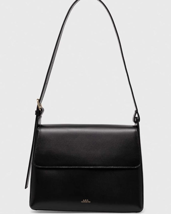 A.P.C. чанта дамска от кожа Sac Virginie Flap