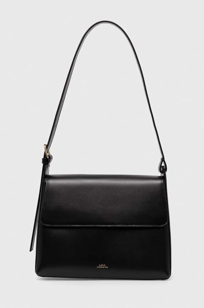 A.P.C. чанта дамска от кожа Sac Virginie Flap