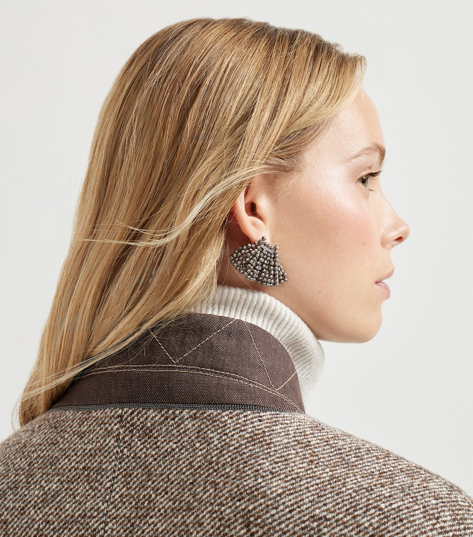 Brunello Cucinelli Brown Virgin Wool-Blend Mélange Coat