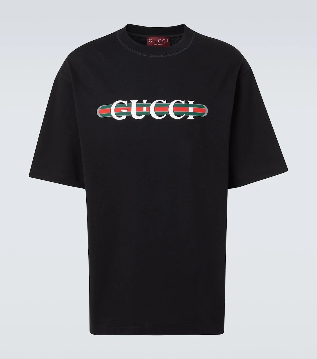 Gucci - تي شيرت جيرسيه قطني بشعار العلامة
