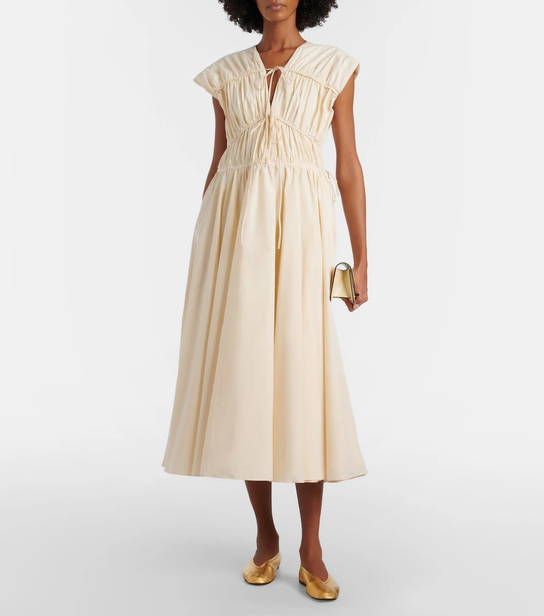 Tove - Ceres gathered cotton midi dress