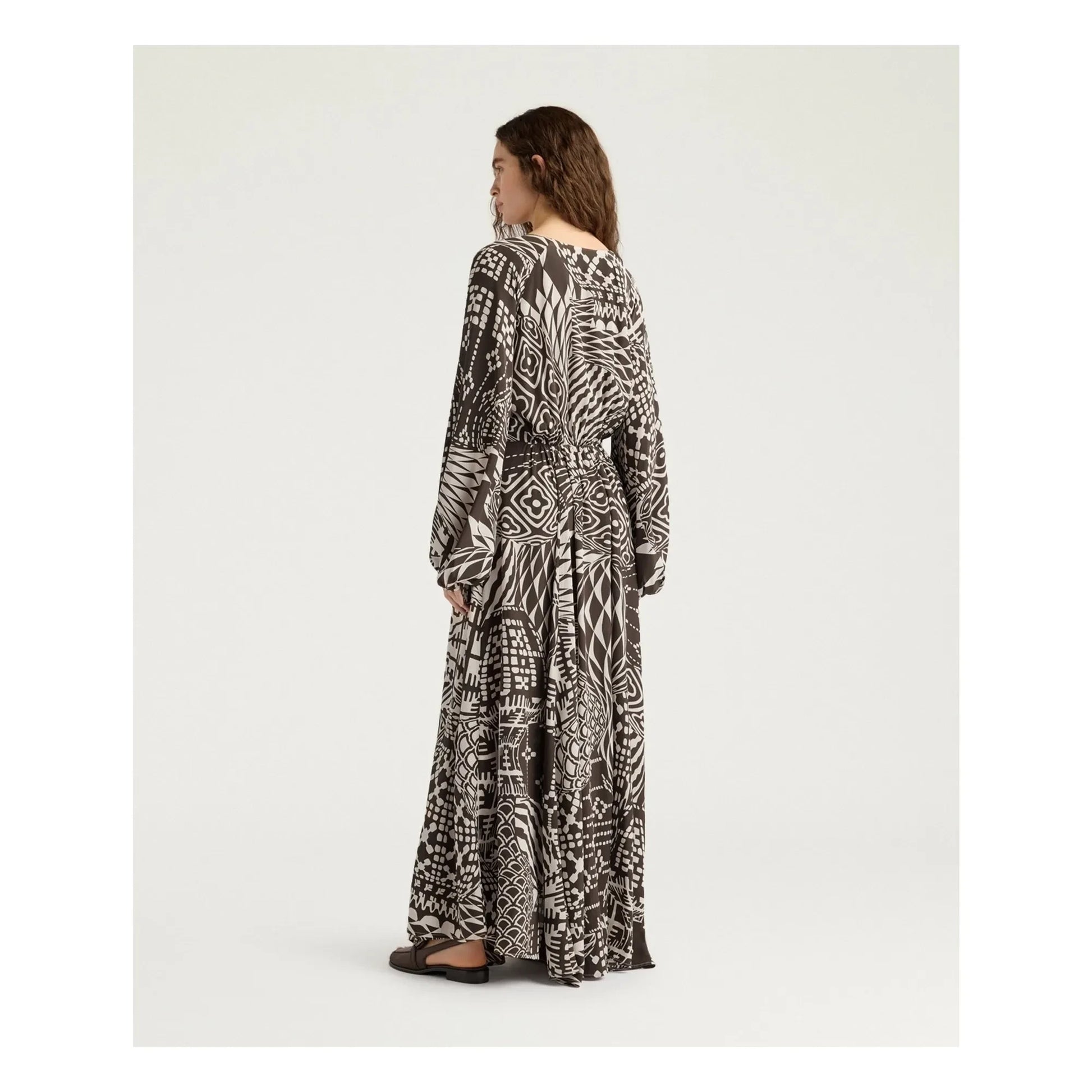 Momoni - Francisco silk dress | Chocolate
