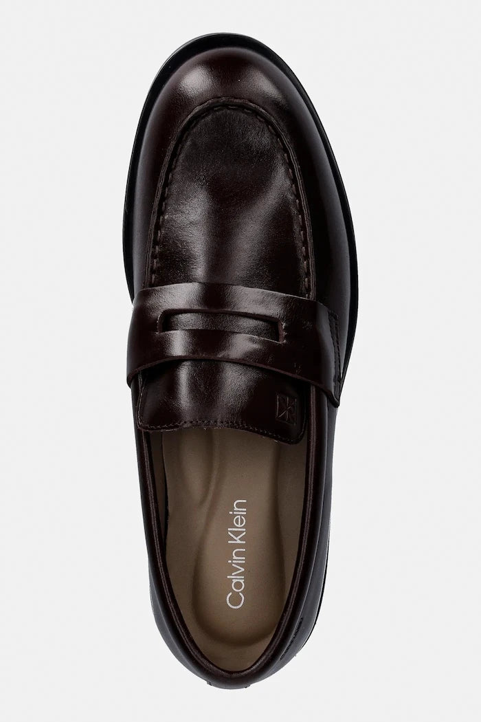 Calvin Klein ESS RUBBER PENNY LOAFER POL LTH Deri Mokasen