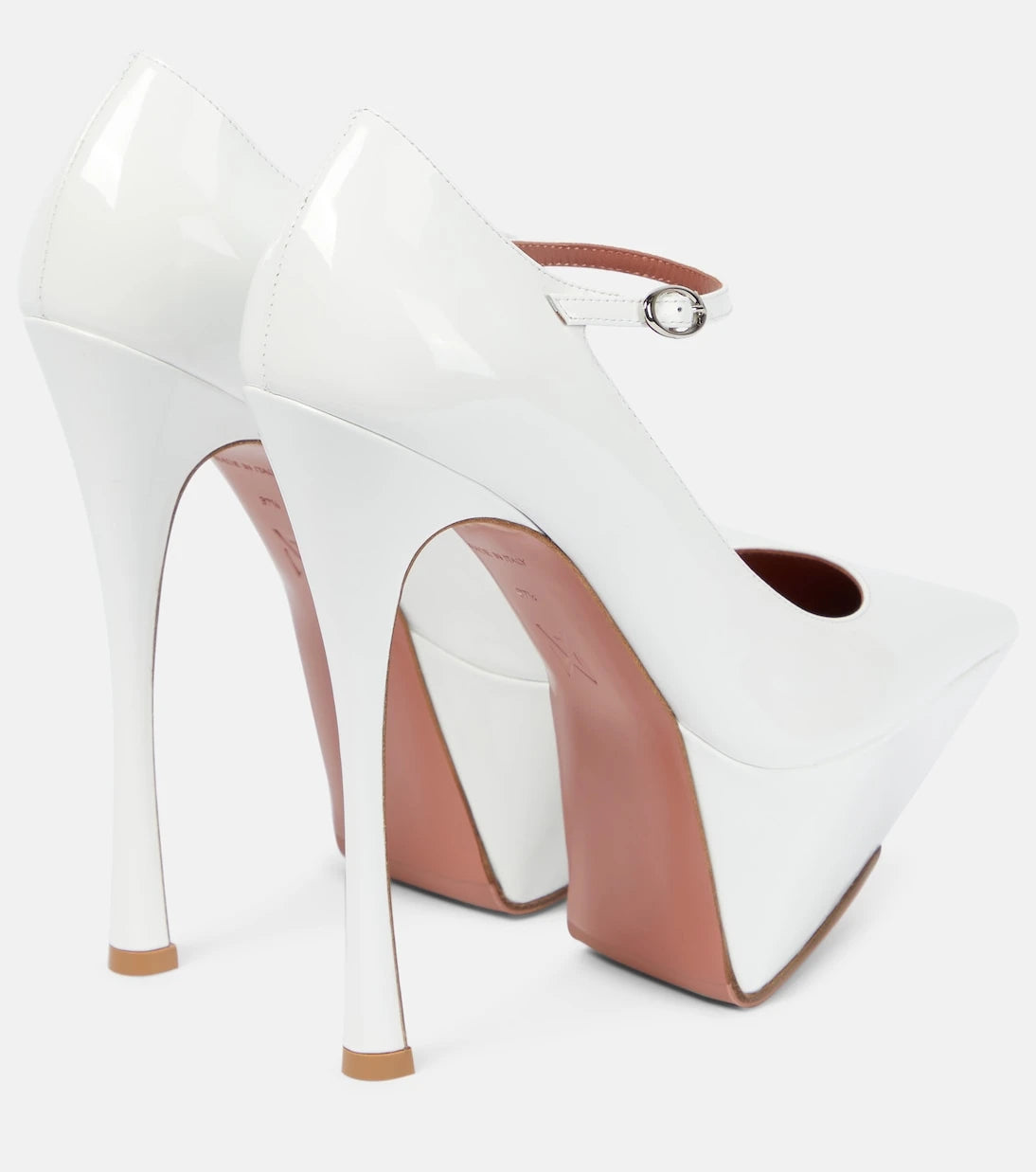 Amina Muaddi - Yigit patent leather platform pumps