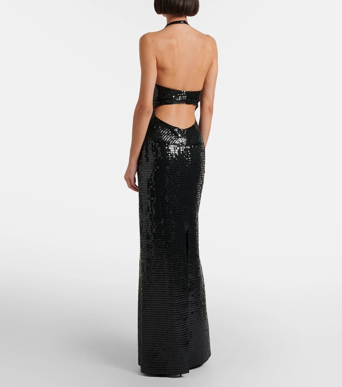 Roberto Cavalli - Sequined halterneck silk gown