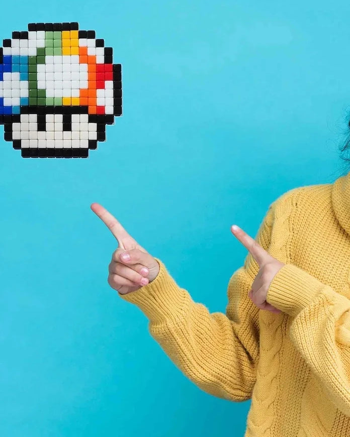 Pixel Corner Rainbow Shroom DIY Piksel Mozaik Seti