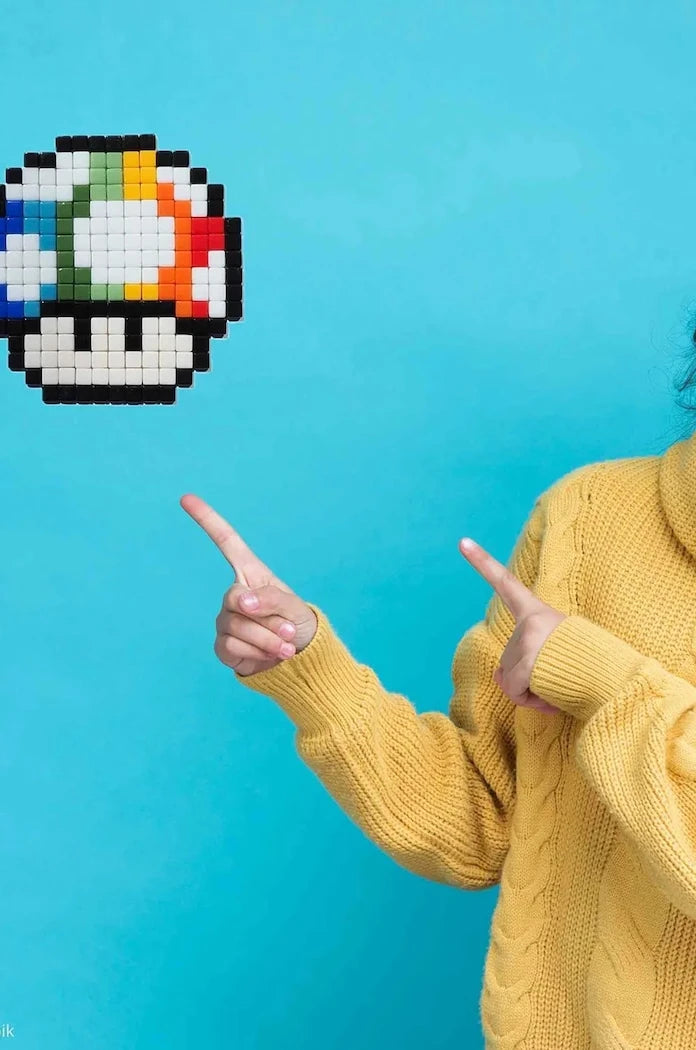 Pixel Corner Rainbow Shroom DIY Piksel Mozaik Seti