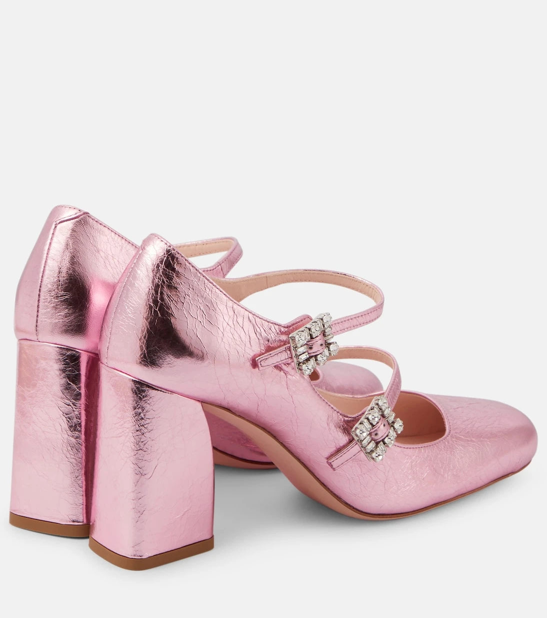 Roger Vivier - Très Vivier Babies Mini metallic leather pumps